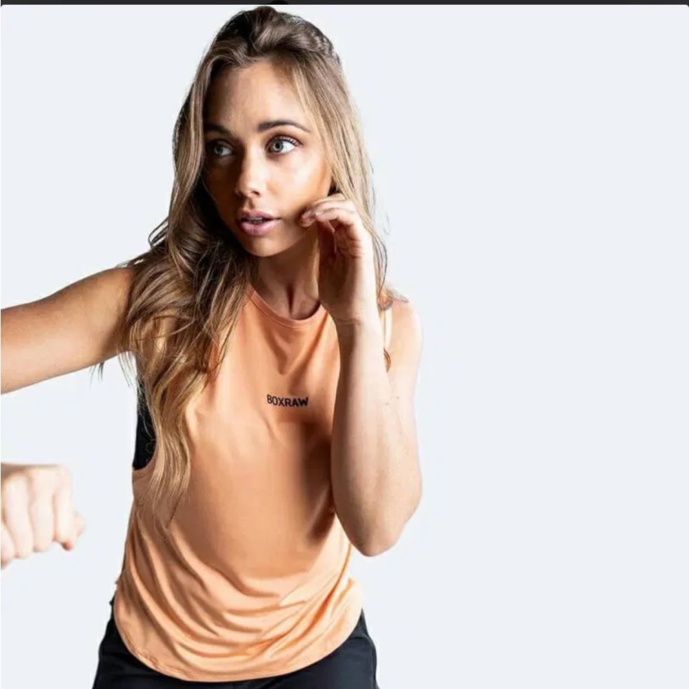 Boxraw Lucia Muscle Tank in Arctic Blue Sz L